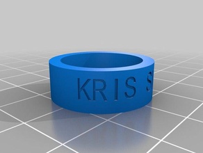 kris smith rings customized 3d print model - Mito3D