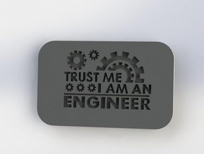 ingénieur de la plaque les signes et logos l'ingénieur 3d print model - Mito3D