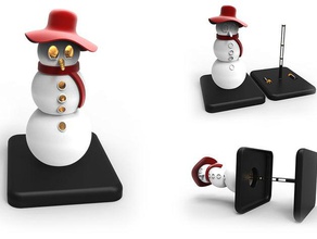 brilhando boneco de neve decoração natal 3d print model - Mito3D