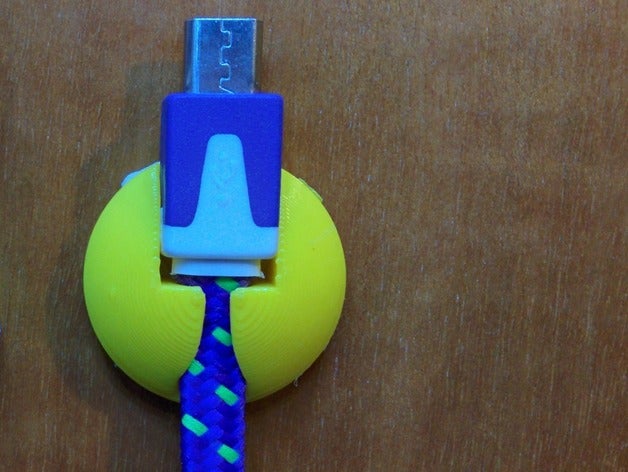 cavo di usb del titolare organizzazione bne intrecciato a buon mercato facile veloce kossel poco semplice piccolo filo clip guida conduttore giallo 3D print model - Mito3D