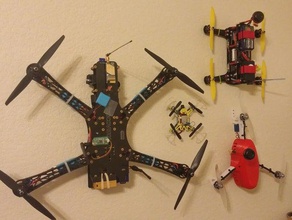 mr smiley quadcopter wall mount r c vehicles 3d print model - Mito3D