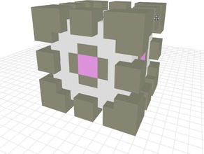 Tag 1 companion cube andere 3d 3dtin Liebe Ding-a-Tag thingaday Spielzeug 3d print model - Mito3D