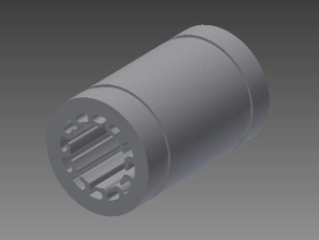 lm8uu 24mm long linear bearing 3d printer parts 8mm smooth rod ball slider 3d print model - Mito3D