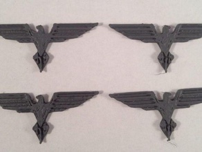 eagle crest pair buildings & structures bird bits hc3d molding wargames wargaming wings 3d print model - Mito3D