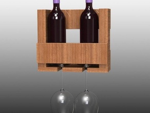 wine rack kitchen & dining 3d print model - Mito3D