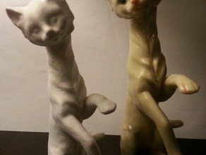 gatto giraffa sculture longcat collo lungo 3d print model - Mito3D