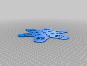 vaderflake decor darth vader snowflake 3d print model - Mito3D
