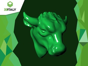toret interaktif boğa başı hayvanlar yaban öküzü canavar beastmen sığır eti bull inek fontana çeşme baş kafa heykel ıtalia İtalya minotaur organik sculptris torino toro turin dana 3d print model - Mito3D