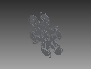 bobaflake decor boba fett snowflake 3d print model - Mito3D