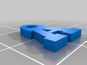 lettera portachiavi i keychain lettere 3d print model - Mito3D