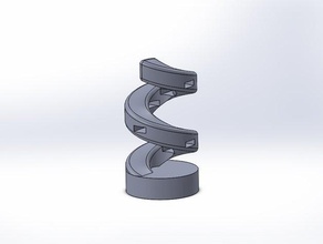 spiral usb holder computer 3d print model - Mito3D