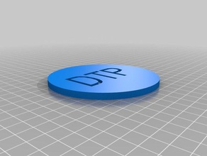 mon personnalisés personnalisables verre coaster L'impression 3d personnalisé 3d print model - Mito3D