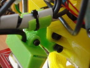 ventilateur de quick fit chariot support câbles 3d l'imprimante accessoires openscad quick-fit 3d print model - Mito3D