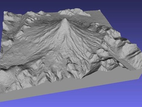lanin - argentina learning geodesy raised relief map topographical topography 3d print model - Mito3D