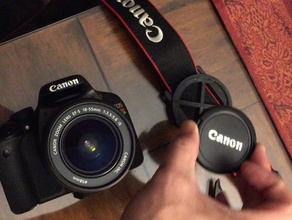 canon eos lente 58mm cap titular câmera personalizado 3d print model - Mito3D