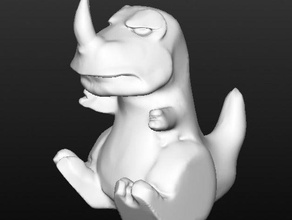 gruñón carnotaurus a los animales dinosaurio dinosaurios de la muñeca evolución mal humor meme juguete trex 3d print model - Mito3D