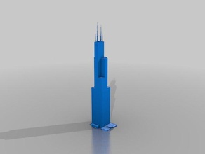 sears tower updated 3d printers 3d print model - Mito3D