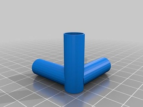 dowel coupler 3 way parts vertex 3d print model - Mito3D