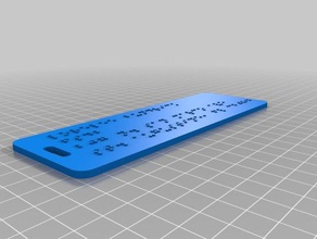 luggage label braille my name organization customized 3d print model - Mito3D