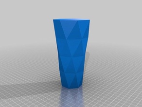 7 side low poligon vase containers customized 3d print model - Mito3D