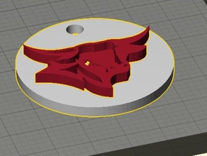 bull keychain 3d print model - Mito3D