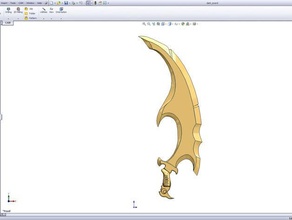 dark sword-raposo - tubarão bot modiochallenge criaturas a ação escuro figura espada 3d print model - Mito3D
