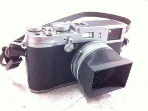 square lens hood fujifilm x100 camera 3d print model - Mito3D