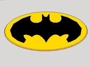 low poly batman signe accessoires de logo symbole la ceinture chikoloko 3d print model - Mito3D