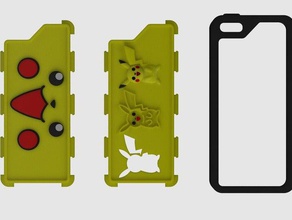 caso do iphone 5 pikachu Impressora 3d acessórios iphone5case 5s pokemon 3d print model - Mito3D