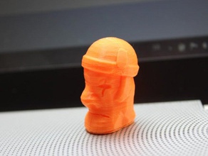 solida testa di carattere persone opere d'arte cattivo umore deco solido 3d print model - Mito3D