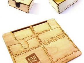 fab-Lager-self-assembly-business-card-Inhaber andere box container flach laser lasercut laser-cutter storage nützlich 3d print model - Mito3D
