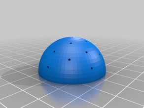 meu personalizados meia esfera led titular diy personalizado 3d print model - Mito3D