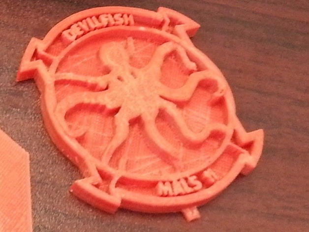 corpo de fuzileiros navais da esquadra logotipos sinais e devilfish mals-11 marinha aviação logística esquadrão 11 dos estados unidos usmc 3D print model - Mito3D