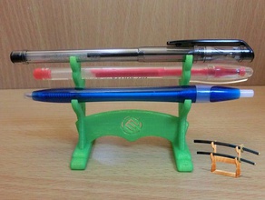 samurai giapponese di design del supporto della penna logo organizzazione cultura il titolare giappone la pen matita sord stand 3d print model - Mito3D