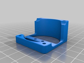 fan bracket 3d builder single extruder printer parts better mount 3d print model - Mito3D