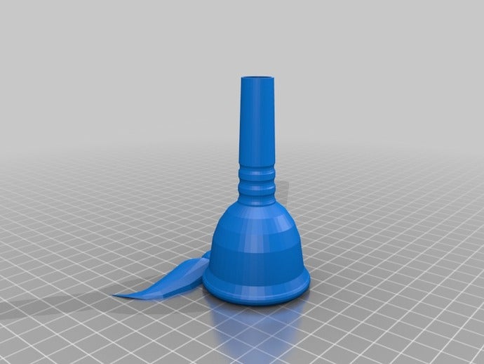 tuba mouthstachepiece la música personalizado 3D print model - Mito3D