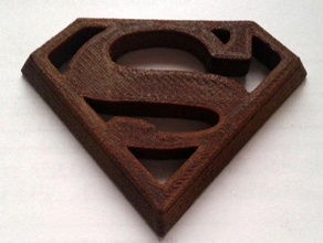 superman logo Anahtarlık 3d print model - Mito3D