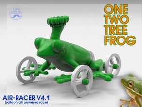 one two treefrog -version 41- remixed toys & games 3d printer printing air balloon children dutch dutchdesign formula 1 frog frogs game makerbotdigitizer race racer car remix speed toy ultimaker 3d print model - Mito3D