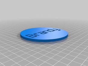 real brandy drink coaster 3d printing customized 3d print model - Mito3D