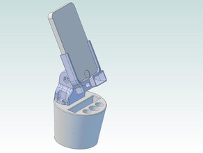 iphone voiture porte-gobelet amplificateur audio mobile iphone5 3d print model - Mito3D