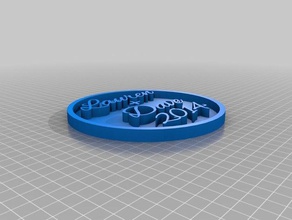 lauren + dave 2014 ornamento de la navidad monedas & insignias bola decoración openscad 3d print model - Mito3D