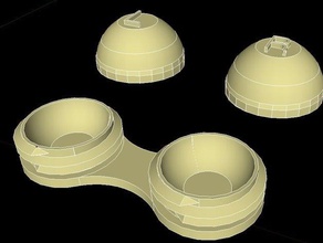 contact lens case household bathroom eye glasses 3d print model - Mito3D