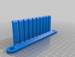 puente de rejilla alambre 10 púas 135 mm tono portaherramientas y cajas personalizado 3d print model - Mito3D