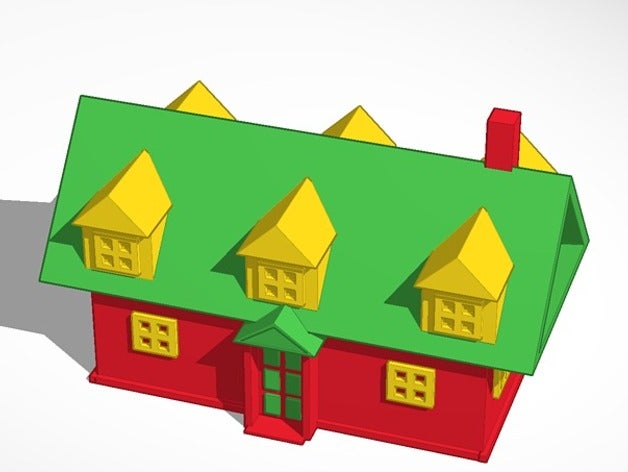 cape-Stil-Haus Gebäude & Strukturen Architektur cape-Stil Haus 3D print model - Mito3D