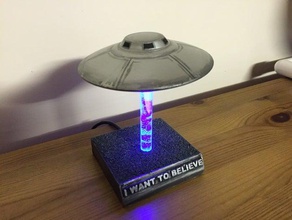 alimentado por usb led ufo mesa de luz do visor - quer acreditar veículos alien secretária exibição lâmpada alimentação x-files xfiles x files 3d print model - Mito3D