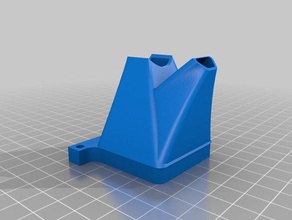 lulzbot taz fan dual duct tap ready holes 3d printer parts 3d print model - Mito3D