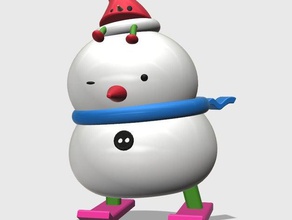 crazy snowman no1 toys & games bingo merrychristmas 3d print model - Mito3D