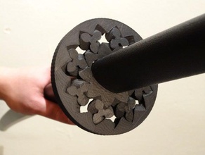 bokken cuscinetto tsuba accessori ingranaggio haiku 3d print model - Mito3D
