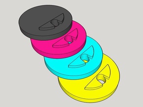 el color de la muestra disco anillo claves Impresora 3d accesorios llavero 3d print model - Mito3D