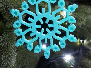 alternative snowflake christmas decoration ornament 3d print model - Mito3D